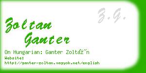 zoltan ganter business card